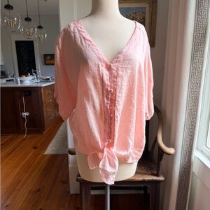 Vince Camuto Tie-Front Blouse